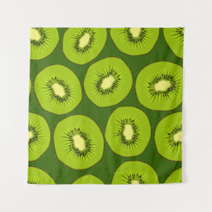 Kiwi fruit slices: dark green. tapestry