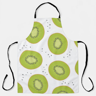 Kiwi fruit slices, seamless illustration. apron