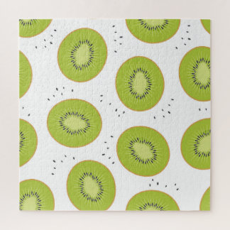 Kiwi fruit slices, seamless illustration. jigsaw puzzle