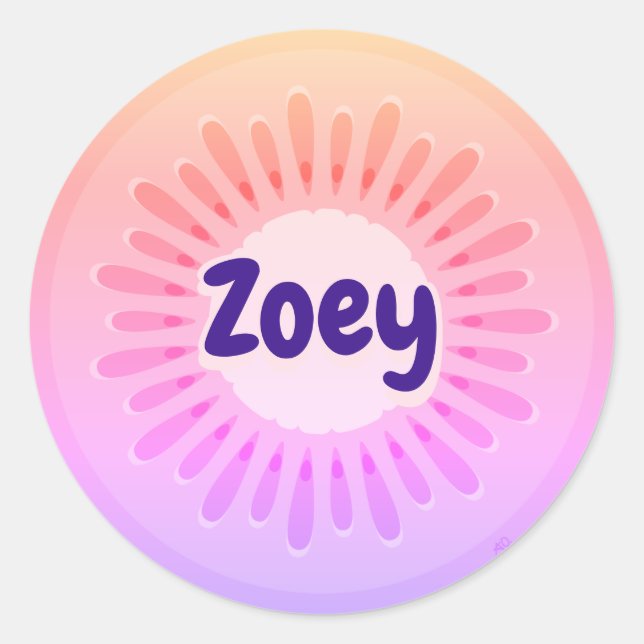 Kiwi Fruit Sunrise Nom Étiquette (Devant)