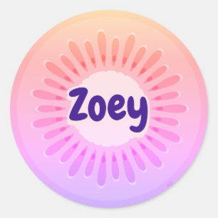 Kiwi Fruit Sunrise Nom Étiquette