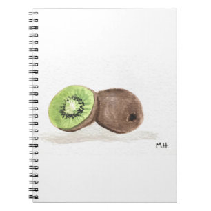 Kiwi fruit watercolour notebook