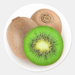 Kiwi fruits classic round sticker