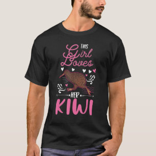 Kiwi Girl New Zealand Kiwi Bird T-Shirt