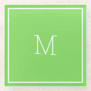 Kiwi Green Glass Coaster