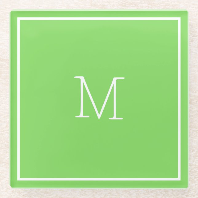 Kiwi Green Glass Coaster (Front)