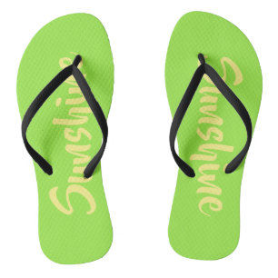 Kiwi Green Sunshine flip flops