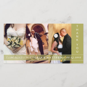 KIWI GREEN UNION WEDDING THANK YOU CARD