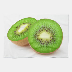 Kiwi halves kitchen towel