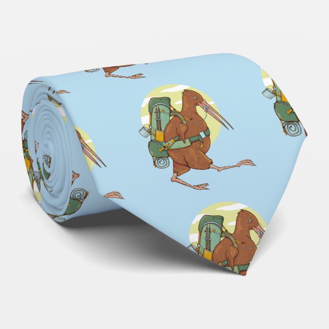 Kiwi hiking tramping tie (Rolled)