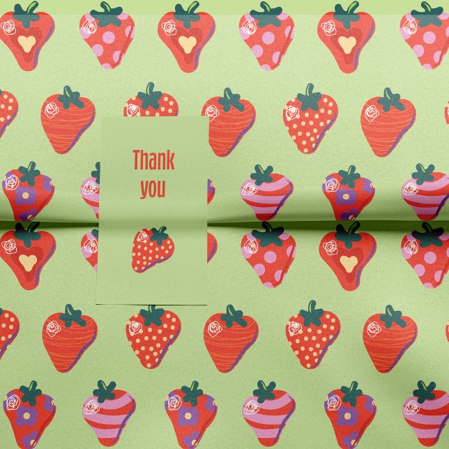 Kiwi Illustrated Strawberry Tissue Paper (Creator Uploaded)