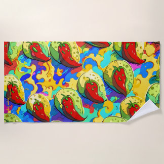 Kiwi Inferno - Pineapple Empire Beach Towel