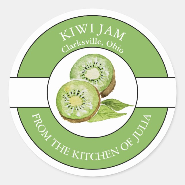 Kiwi Jam Label  (Front)