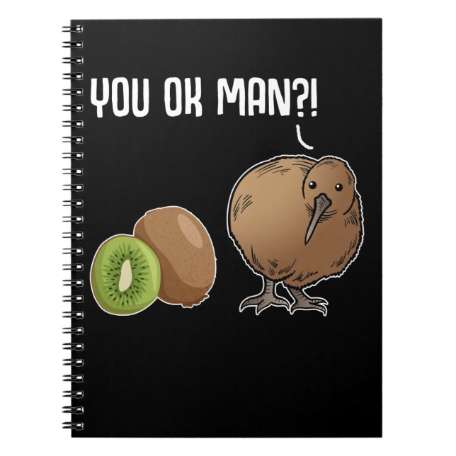 Kiwi Joke Bird Fruit Animal Kiwi Notebook (Front)