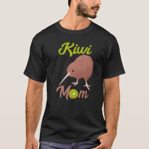 Kiwi Mom Kiwi Bird Fruit Mother Animal New Zealand T-Shirt