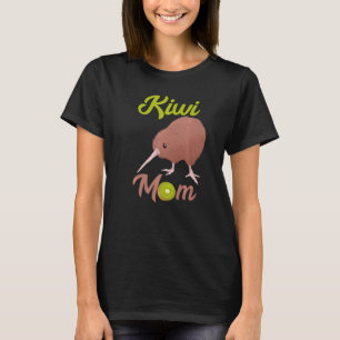 Kiwi Mom Kiwi Bird Fruit Mother Animal New Zealand T-Shirt