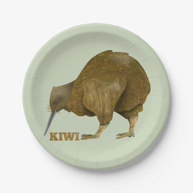 Kiwi N.Z. Bird Paper Plate (Front)