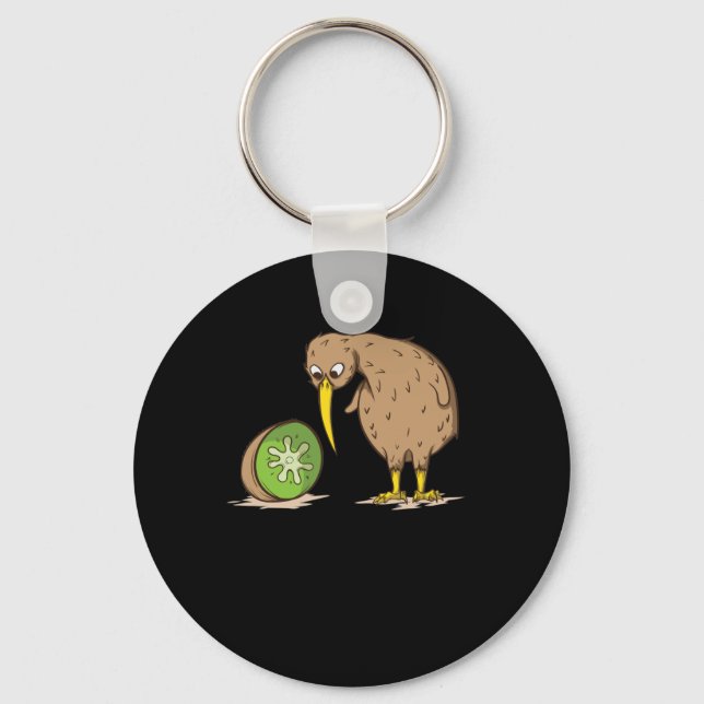Kiwi Neuseeland flugunfähig Vogel Kiwifrucht Keychain (Front)