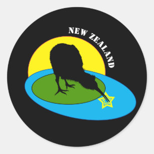 Kiwi - New Zealand Bird & Bro Fashion (travel) Classic Round Sticker