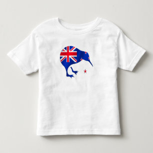 kiwi New Zealand flag soccer football gifts Toddler T-shirt