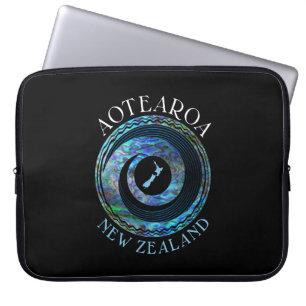 KIWI NEW ZEALAND KORU PAUA LAPTOP SLEEVE