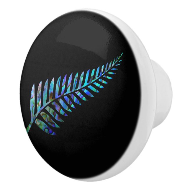 KIWI NEW ZEALAND PAUA FERN CERAMIC KNOB (Right)