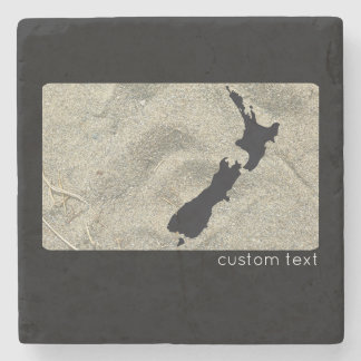 KIWI NEW ZEALAND SAND BEACH BLACK NZ KIWIANA STONE COASTER