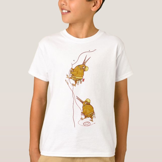 Kiwi NZ BIRDS ROCK CLIMBING T-Shirt (Front)