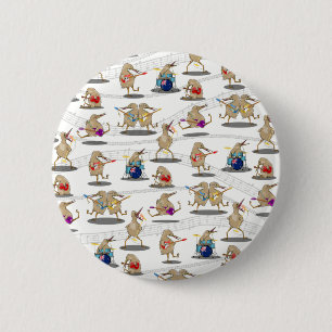 Kiwi NZ MUSIC PATTERN 2 Inch Round Button