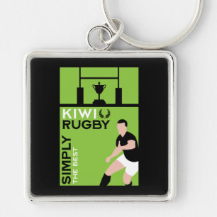 Kiwi NZ Rugby Players Art Keychain