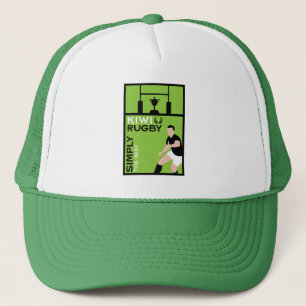 Kiwi NZ Rugby Players Art Trucker Hat