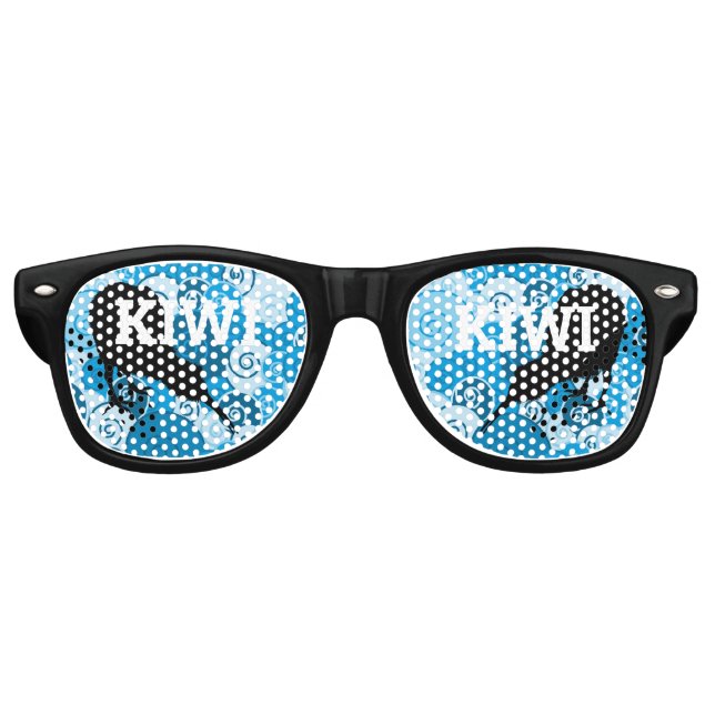 KIWI NZ Wave rétro Shades / Fun Party lunettes de  (Devant)