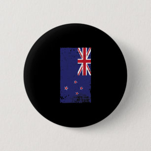 Kiwi Pride Travel Vacation New Zealand Flag 2 Inch Round Button