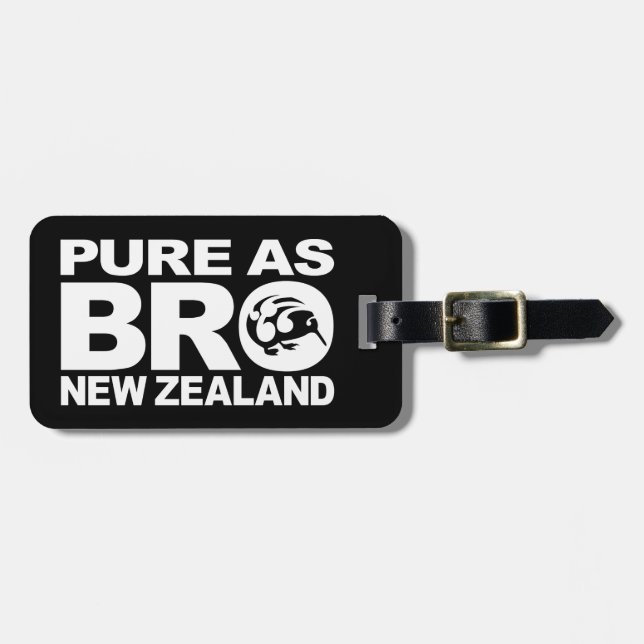 Kiwi, Pure New Zealand Luggage Tag (Front Horizontal)