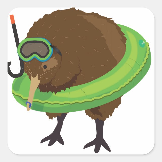 Kiwi Simile Book Characters Square Sticker (Front)