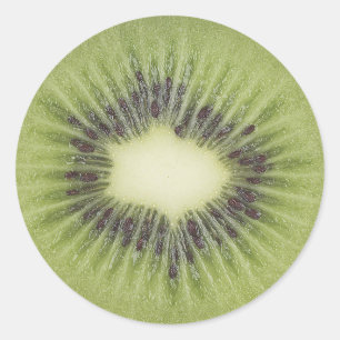 kiwi slice photo classic round sticker