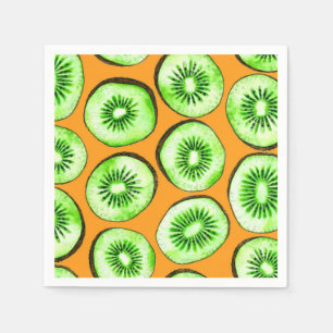 Kiwi slices napkin