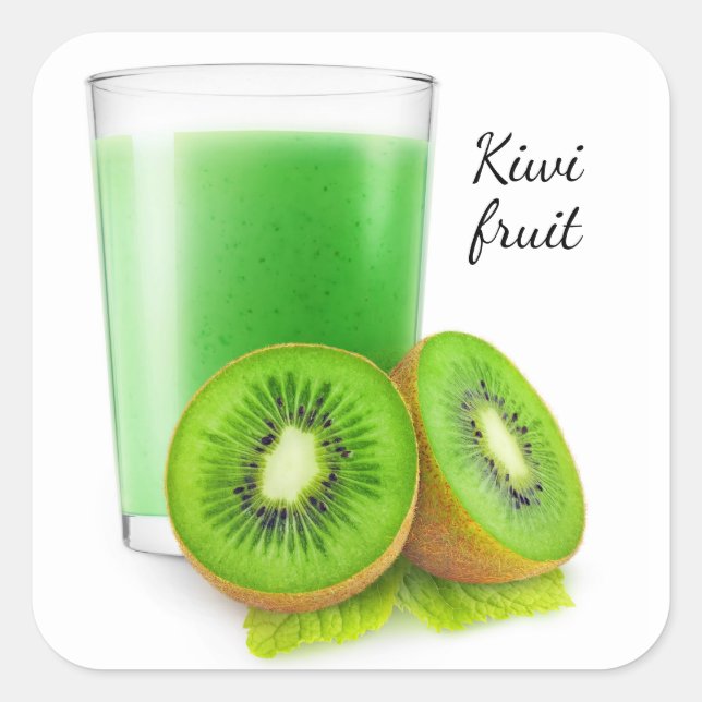 Kiwi smoothie square sticker (Front)