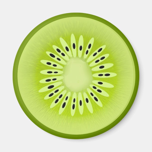 Kiwi Stylized Fruit Slice Magnet (Front)