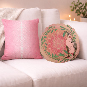 Kiwi the Kangaroo – Colour of Heart Round Pillow