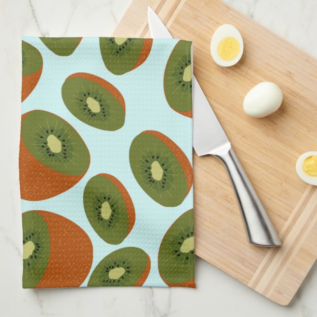 Kiwifruit Pattern Kitchen Towel (Quarter Fold)