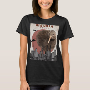 Kiwizilla Funny Kiwi New Zealand Bird Lovers Gift  T-Shirt
