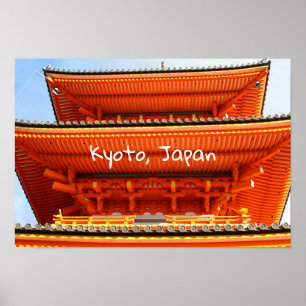 Kiyomizu-dera temple, Kyoto, Japan Poster