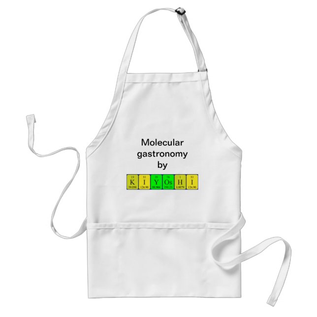 Kiyoshi periodic table name apron (Front)