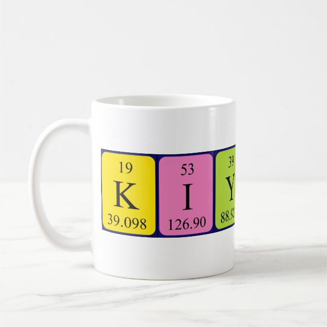 Kiyoshi periodic table name mug (Left)