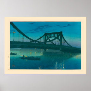 Kiyosu Bridge by Kawase Hasui Poster