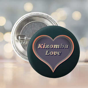 Kizomba Love Heart  1 Inch Round Button