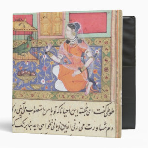 Kjujista, the Merchant's Wife, talking to a Parrot Binder