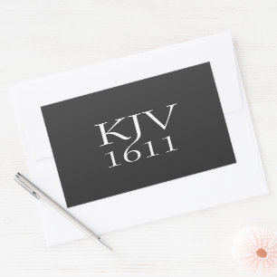 KJV 1611 Black and White Christian Sticker