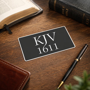 KJV 1611 Black and White Christian Sticker